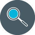 Magnifying glass logo